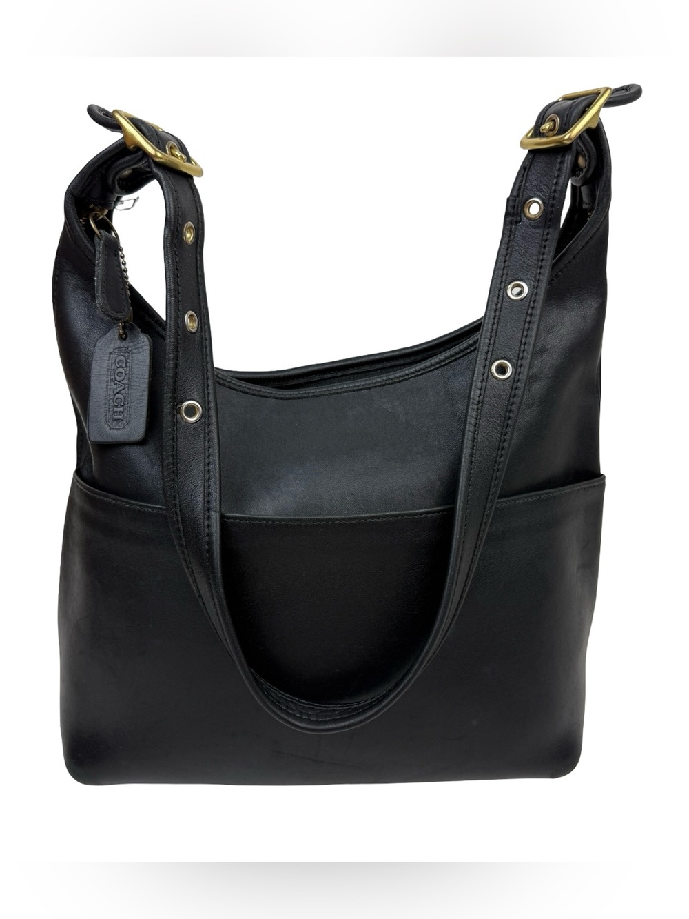 Vintage Coach 9058 Legacy Zip Hobo Black Leather Shoulder Bag USA Made EXCELLENT